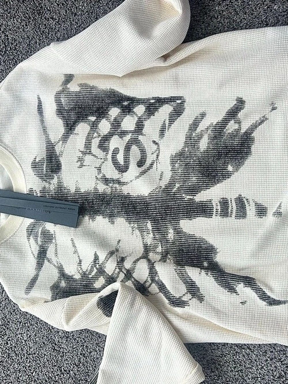 Supermade Graphic Tee in White & Black